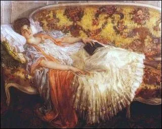 Femme se reposant sur un sofa, 1906