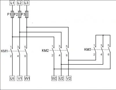 Sur ce montage un moteur 400 V 690 V est branché, quelle est la tension entre phases ?