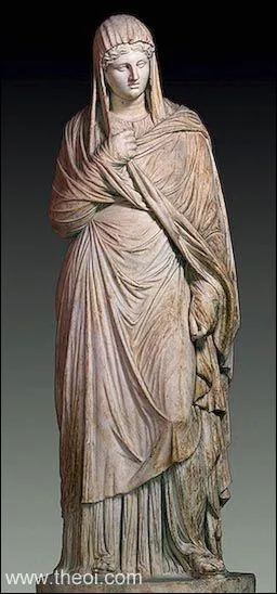 Hestia est la desse du foyer et du feu sacr.