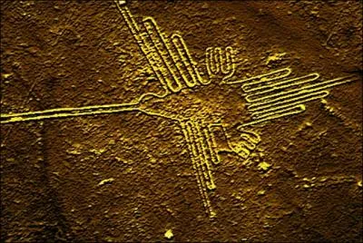 Les Nazcas ont galement trac d'immenses choses d'une grande beaut au milieu du dsert. Inscrits sur la liste du Patrimoine mondial de l'Unesco depuis 1994. Qu'est-ce ?