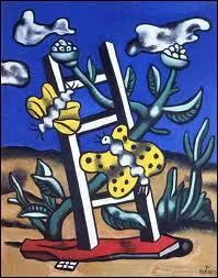 Quel peintre est l'auteur de la toile  Deux papillons jaunes sur une chelle  ?