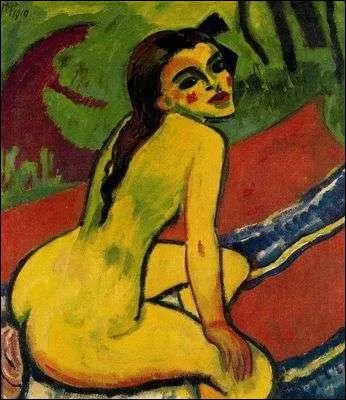 Femme nue et assise