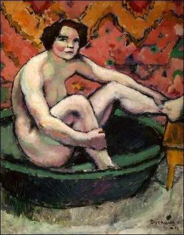 Nu assis dans un tub, 1910