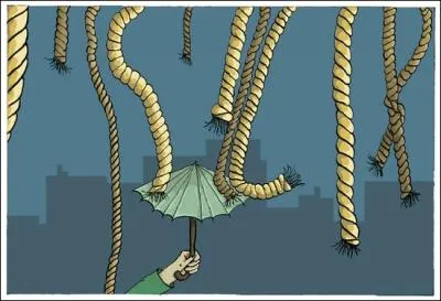  Il pleut des cordes  veut dire ...