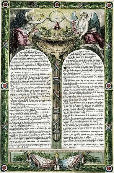  Quand le gouvernement viole les droits du peuple, l'insurrection est, pour le peuple et pour chaque portion du peuple, le plus sacr des droits et le plus indispensable des devoirs  est issu de ?