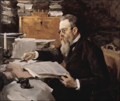 Compositeur russe (1844-1908), co-fondateur du Groupe des Cinq, il composa Shéhérazade, Capriccio Espagnol, La Grande Pâque russe. .