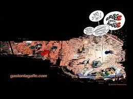 Dans un gag, o a-t-on retrouv Gaston (endormi aprs un pique-nique improvis avec son chat et sa mouette rieuse) aprs plusieurs heures de recherche ?