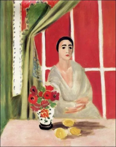 Qui a peint  Figure au rideau relev  ?