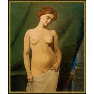 Qui a peint  Femme nue, rideau vert  ?