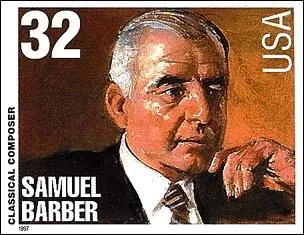 En quelle anne est sorti le timbre de la srieCompositeurs classiques, avec l'effigie de Samuel Barber ?