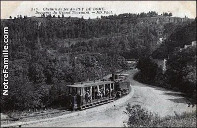 En quelle anne fut cr le chemin de fer qui mne au sommet du puy de Dme ?