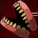 Quels personnages d'un clan tapent avec un dentier comme celui ci-contre ?