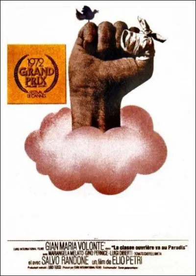 Lul Massa, vritable stakhanoviste du travail, est ouvrier modle dans une usine mtallurgique... . Film italien d'Elio Petri de 1971 avec Gian Maria Volonte. Palme d'or au Festival de Cannes 1972 :