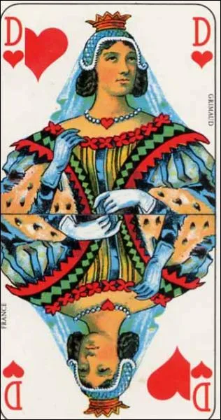 Dans un jeu de cartes traditionnel franais, comment s'appelle le dame de coeur ?