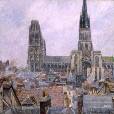 Qui a peint   Toits du vieux Rouen et sa Cathdrale   ?