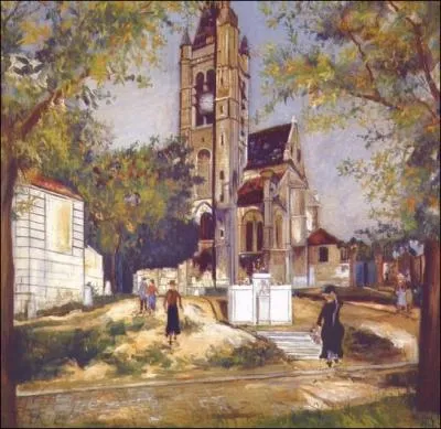 Cette toile   L'glise de Goussainville   est l'oeuvre de quel artiste ?