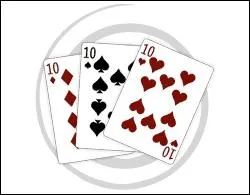 La combinaison  trois cartes du mme nombre ou de la mme figure est :