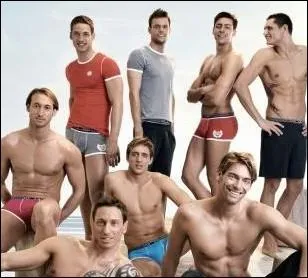 A quel club de natation appartiennent ces athltes franais posant pour une marque de sous-vtements ?