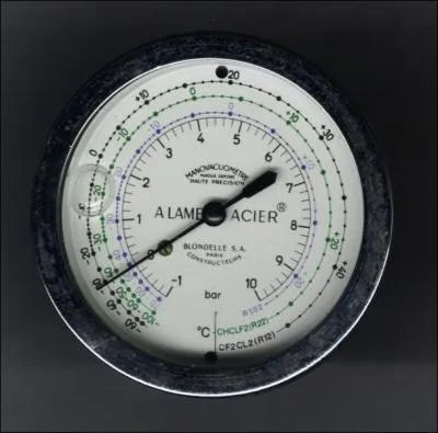 Sur ce manomtre la pression indique est