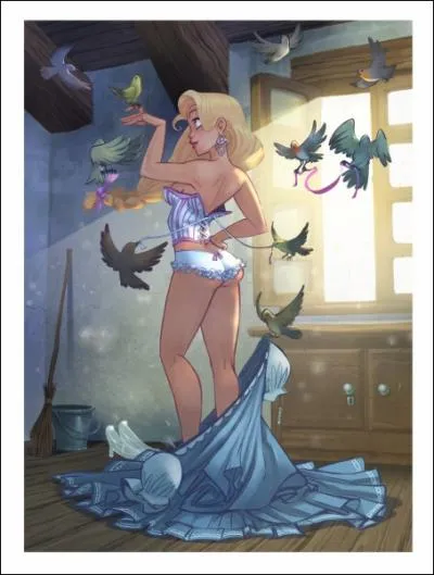 Mprise par ses soeurs, considre comme juste bonne  faire le mnage, elle ne perdra pas la tte, mais une pantoufle de verre !