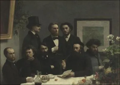 Dans Un coin de table (1872) de Fantin-Latour, que symbolise le bouquet de fleurs  droite sur la toile ?