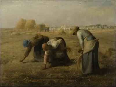 Les glaneuses sont des femmes qui ramassent les restes d'pis aprs les moissons. Millet n'a pas choisi de peindre trois femmes par hasard dans Des Glaneuses (1857). Que symbolisent-elles ?