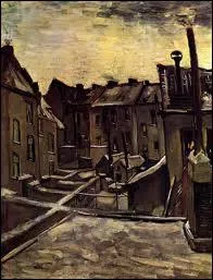 Qui a peint  Les arrire-cours des anciennes maisons d'Anvers sous la neige  ?