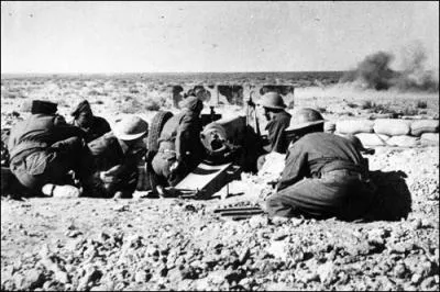 Bataille et victoire de l'arme franaise en Libye, face  l'arme de Rommel en 1942.