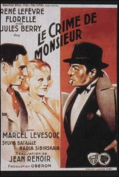 Le crime de Monsieur ... ... Film ralis par Jean Renoir en 1935 .