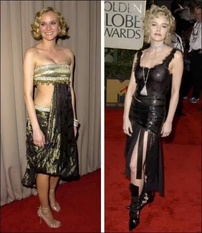 Et de deux pour le prix d'une ! Deux tenues particulirement laides pour deux ex-mannequins, stars de cinma ! Qui sont-elles ?