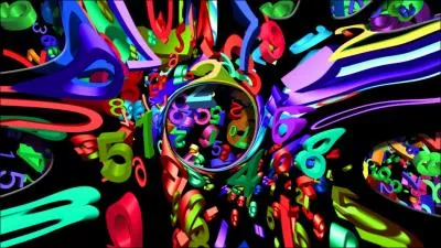 Dans le cercle du milieu, combien de chiffres sont de couleur bleue fonce ?