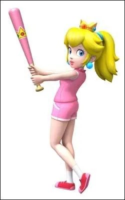 De quelle couleur sont les pierres incrustes dans la couronne figurant sur l'emblme de Peach ?