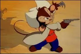 Que fait Fievel sur cette image ?