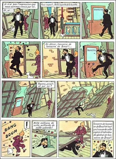 De quel album de Tintin est tire cette planche de BD ?