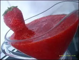 Ceci est une sorte de sauce  la fraise, qui peut se prparer  l'avance, se conserver, et agrmenter toutes sortes de desserts ensuite. C'est ?