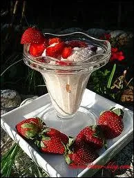 Autre faon simple de les dguster, avec de la crme. Quelle crme est ici reprsente ?