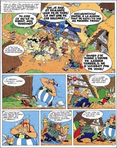 De quel album d'Astrix vient cette planche de BD ?