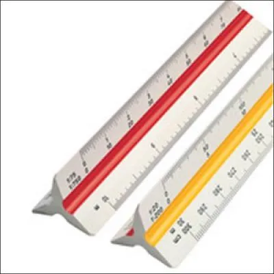 C'est une rgle  deux ou trois faces doubles gradues qui sert  lire les chelles des cartes routires par consquent c'est...