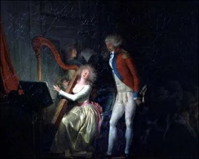 Quel peintre n  La Basse en 1761 est l'auteur de la toile  Le concert improvis  ?