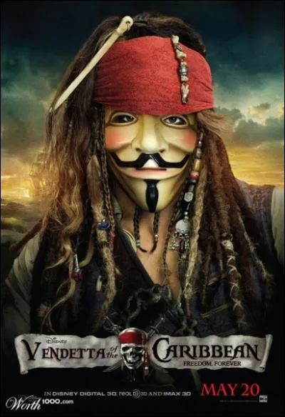Vendetta of the Carabes. Qui joue le rle du capitaine pirate Jack Sparrow, dans la saga Pirates des Carabes ?