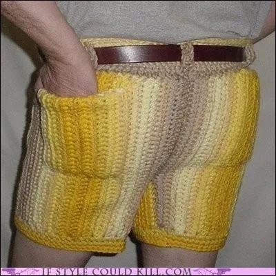 Voici un terrible modle de short ou caleon fait main, qui a t ralis... ?