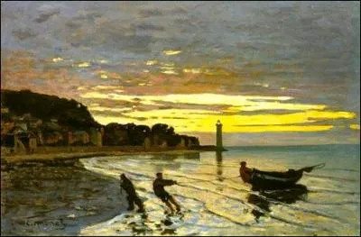 Towing of a boat at Honfleur, 1864