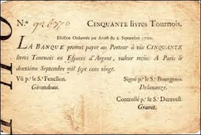 Quel ministre des Finances a mis en place pendant la Régence un nouveau système économique et financier qui fit banqueroute en 1720 ?