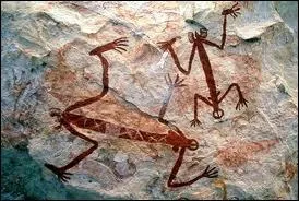 L'Art aborigne est spiritualit avant tout. Parmi les reprsentations traditionnelles, il y a les  mimis , esprits lumineux protgeant la nature. Outre le fait qu'un mimi peut ouvrir un rocher...