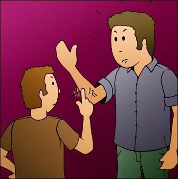 La loi ___________ donner une gifle dans le but de faire mal.