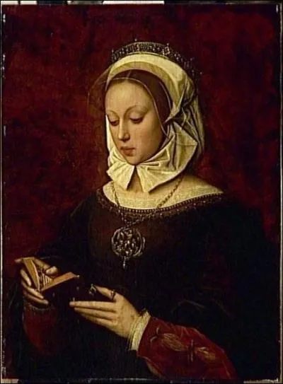 Jeune femme lisant un livre d'heures dit autrefois portrait de Marguerite d'Autriche