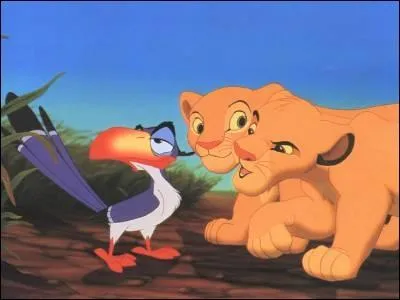Quel est le nom du toucan prcepteur dans 'Le Roi Lion' ?