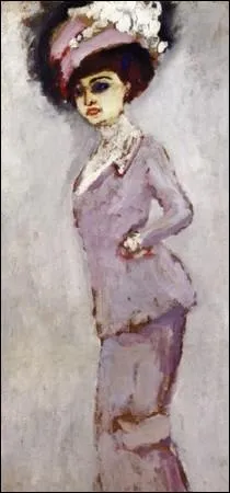 Elgante dame sous son chapeau