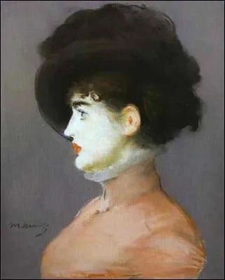 Le portrait Viennois de Irma Brunner avec un chapeau noir