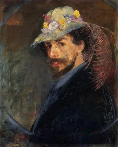 Autoportrait au chapeau fleuri, 1883